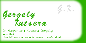 gergely kutsera business card